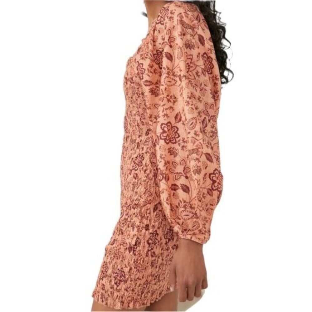 Free People Smock It To Me Floral Mini Dress Size M NWT